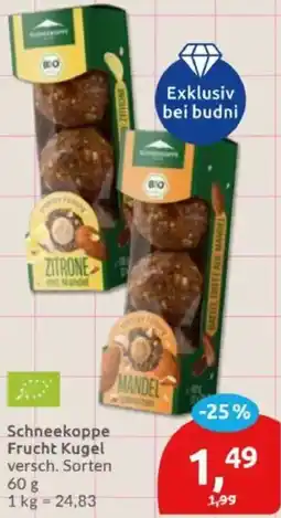 Budni Schneekoppe Frucht Kugel Angebot