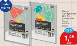 Budni Maker Collegeblock DIN A4 Angebot