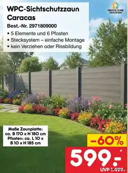 Netto Marken-Discount WPC-Sichtschutzzaun Caracas Angebot