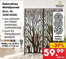 Netto Marken-Discount Dekoratives Metallpaneel Angebot