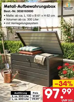 Netto Marken-Discount Metall-Aufbewahrungsbox Angebot
