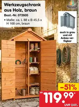 Netto Marken-Discount Werkzeugschrank aus Holz, braun Angebot