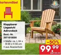 Netto Marken-Discount Klappbarer Liegestuhl Adirondack Angebot