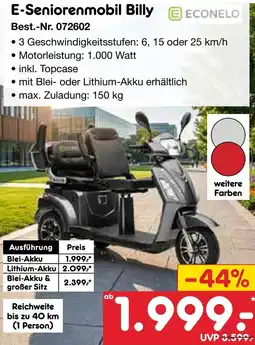 Netto Marken-Discount ECONELO E-Seniorenmobil Billy Angebot