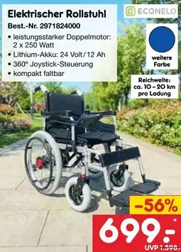 Netto Marken-Discount ECONELO Elektrischer Rollstuhl Angebot