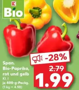 Kaufland Span. Bio-Paprika, rot und gelb Angebot
