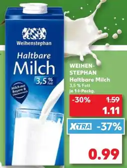 Kaufland WEIHENSTEPHAN Haltbare Milch Angebot