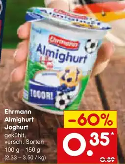 Netto Marken-Discount Ehrmann Almighurt Joghurt Angebot