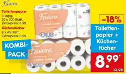 Netto Marken-Discount Favora Toilettenpapier + Küchentücher Angebot