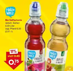 Netto Marken-Discount Hallo Welt Bio Saftschorle Angebot