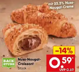 Netto Marken-Discount BACK STUBE Nuss-Nougat- Croissant Angebot