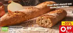Netto Marken-Discount BACK STUBE Zwiebelbaguette Angebot