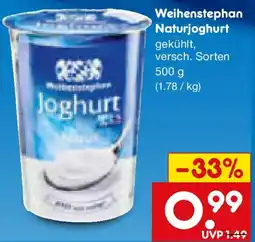 Netto Marken-Discount Weihenstephan Naturjoghurt Angebot
