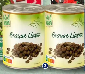 Aldi Süd King's Crown Braune Linsen 800g Angebot