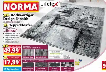 Norma XXL Hochwertiger Desing-Tepipch oder XL Teppichlaufer "Shiraz" Angebot