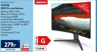 Aldi Süd Medion Akoya X52708 QHD Curved Monitor Angebot