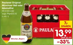 Netto Marken-Discount Paulaner Original Münchner Hell oder Alkoholfrei Angebot