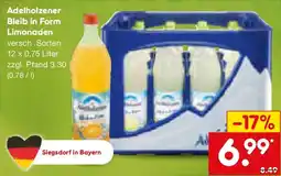 Netto Marken-Discount Adelholzener Bleib in Form Limonaden Angebot