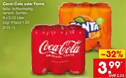 Netto Marken-Discount Coca-Cola oder Fanta Angebot
