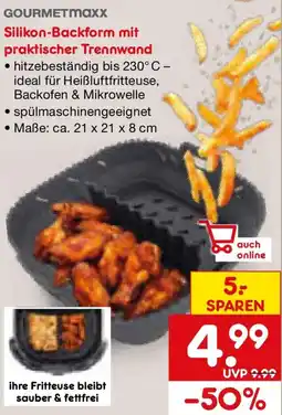 Netto Marken-Discount GOURMETmaxx Silikon-Backform mit praktischer Trennwand Angebot