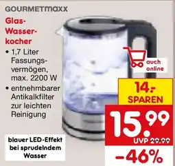 Netto Marken-Discount GOURMETMaxx Glas- Wasserkocher Angebot