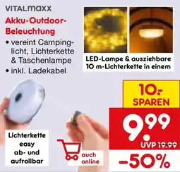 Netto Marken-Discount VITALMAXX Akku-Outdoor- Beleuchtung Angebot