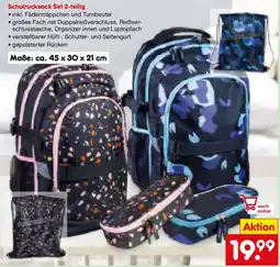 Netto Marken-Discount Schulrucksack Set 3-teilig Angebot