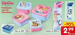 Netto Marken-Discount Bibi&Tina Trinkflasche oder 4er Snackdosen Angebot
