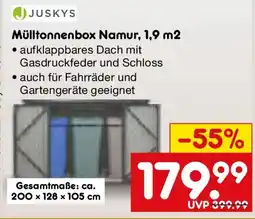 Netto Marken-Discount JUSKYS Mülltonnenbox Namur, 1,9 m2 Angebot