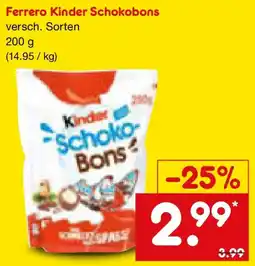 Netto Marken-Discount Ferrero Kinder Schokobons Angebot