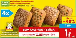Netto Marken-Discount BACK STUBE Weltmeister-Sonnenblumen- oder Kürbikernbrötchen Angebot