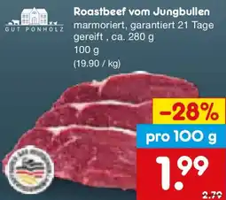 Netto Marken-Discount GUT PONHOLZ Roastbeef vom Jungbullen Angebot