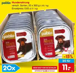 Netto Marken-Discount pablo Hundenahrung Angebot