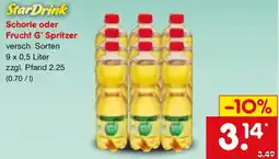 Netto Marken-Discount StarDrink Schorle oder Frucht G Spritzer Angebot