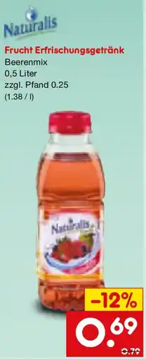 Netto Marken-Discount Naturalis Frucht Erfrischungsgetränk Beerenmix Angebot