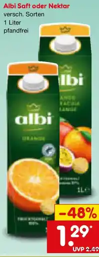 Netto Marken-Discount Albi Saft oder Nektar Angebot