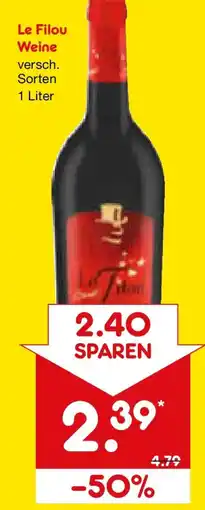 Netto Marken-Discount Le Filou Weine Angebot