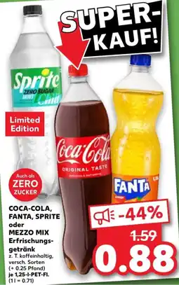 Kaufland COCA-COLA, FANTA, SPRITE oder MEZZO MIX Erfrischungsgetränk Angebot