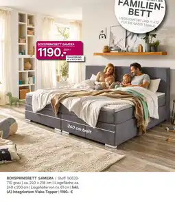Kabs Polsterwelt Boxspringbett samera Angebot