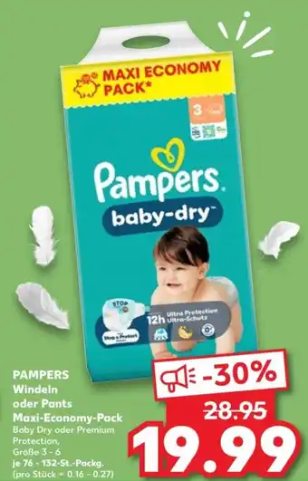Kaufland PAMPERS Windeln oder Pants Maxi-Economy-Pack Angebot