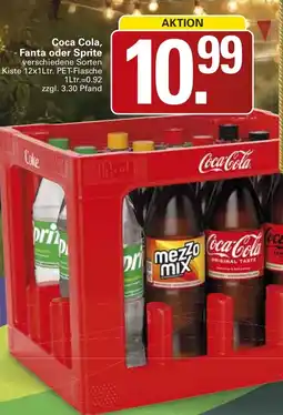 WEZ Coca Cola, Fanta oder Sprite Angebot