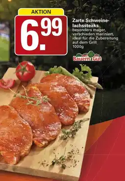 WEZ Bauern Gut Zarte Schweinelachssteaks Angebot