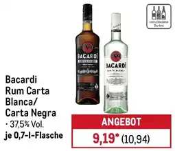 METRO Bacardi Rum Carta Blanca/ Carta Negra Angebot