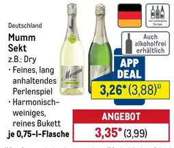 METRO Mumm Sekt z.B.: Dry Angebot