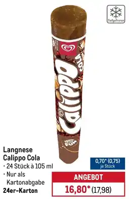 METRO Langnese Calippo Cola Angebot