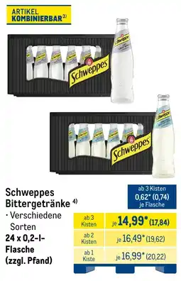 METRO Schweppes Bittergetränke Angebot