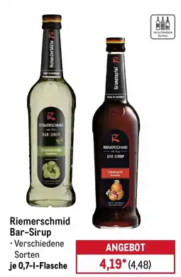 METRO Riemerschmid Bar-Sirup Angebot