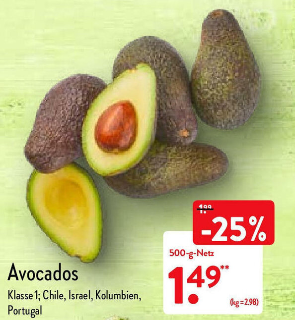 Avocados 500g Angebot bei Aldi Nord
