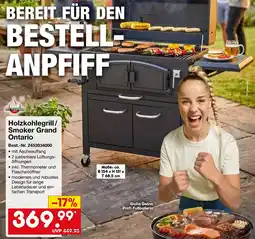 Netto Marken-Discount EL FUEGO Holzkohlegrill/ Smoker Grand Ontario Angebot