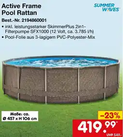 Netto Marken-Discount SUMMER WAVES Active Frame Pool Rattan Angebot